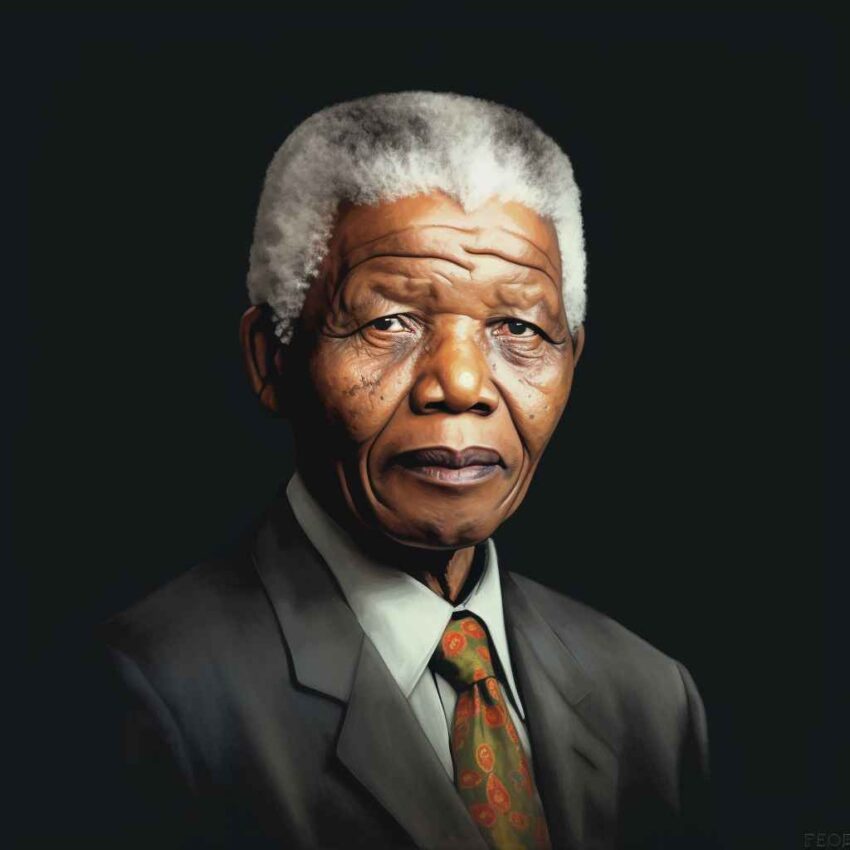 Midjourney Prompt: Anti-Apartheid Icon Nelson Mandela - Prompt Library