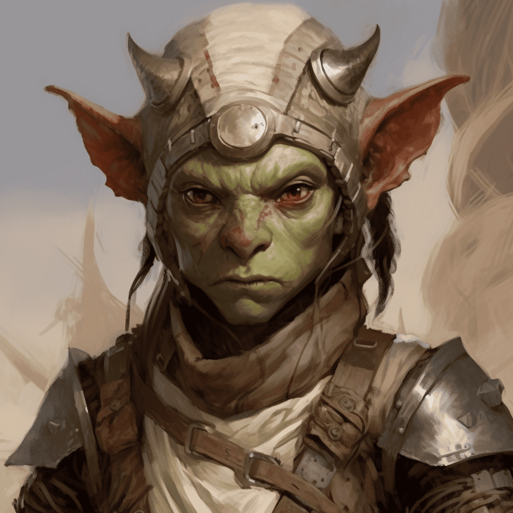 Midjourney Prompt: Armored Goblin Thief Headshot - Prompt Library