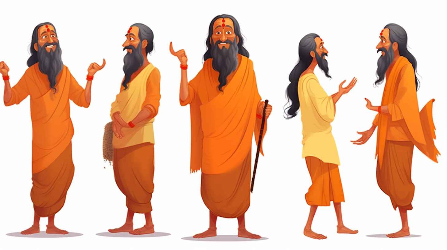 midjourney-prompt-bengali-acharya-expressive-illustration-prompt-library