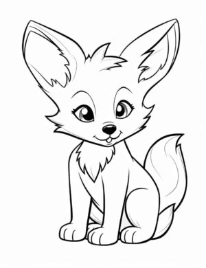 Blocky Fox Coloring Pages – Prompt Library