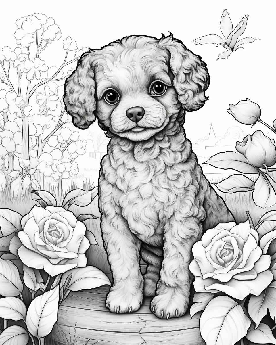 Cavapoo Puppy Coloring Book – Prompt Library