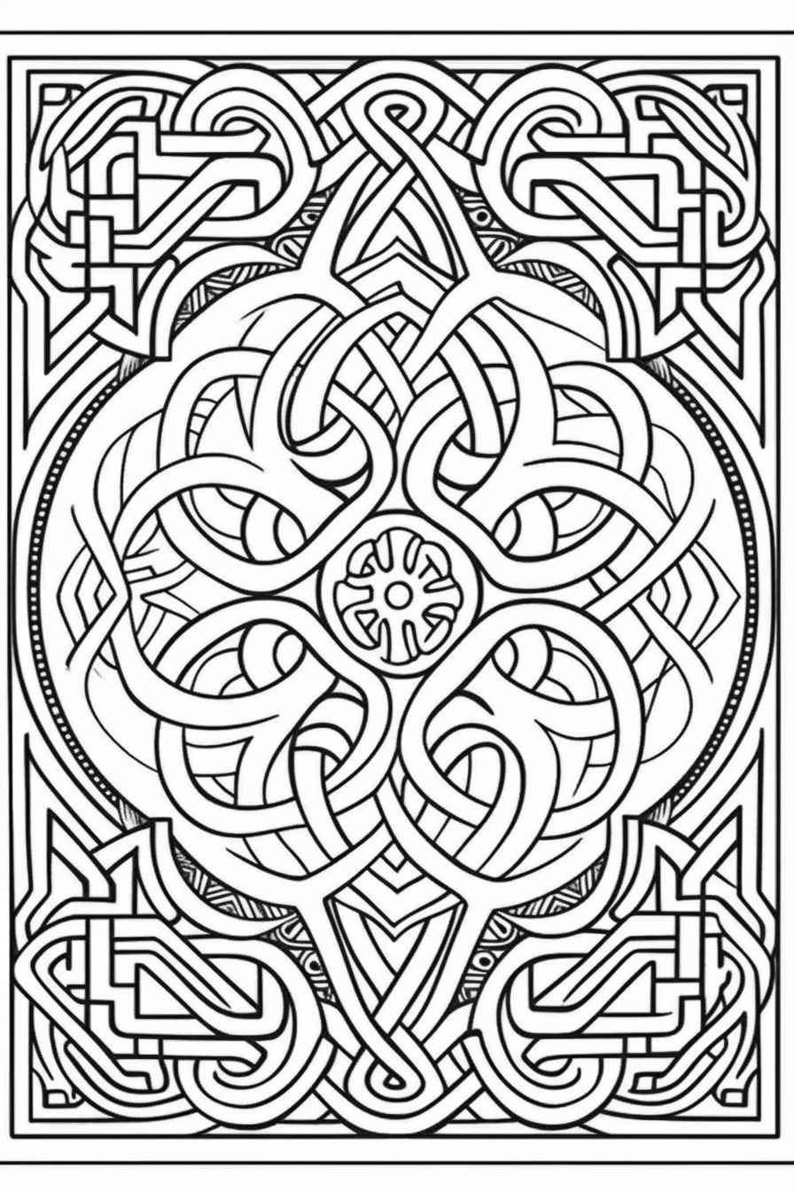 Midjourney Prompt Celtic Mandalas Coloring Book Prompt Library