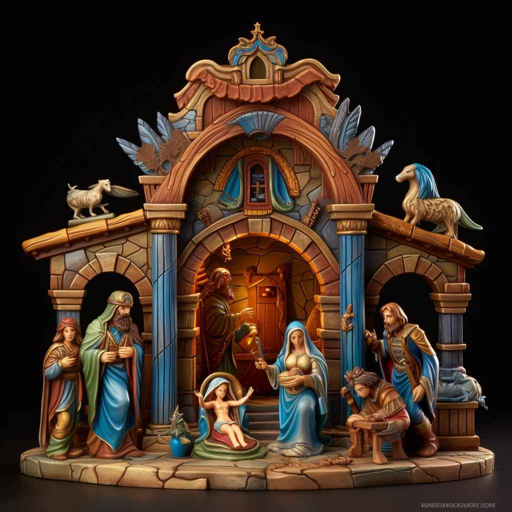Midjourney Prompt: Christmas Nativity by Jim Shore - Prompt Library