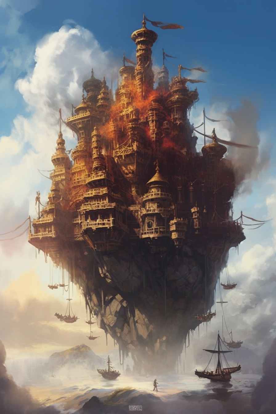 Cloudy Steampunk Fantasy World – Prompt Library