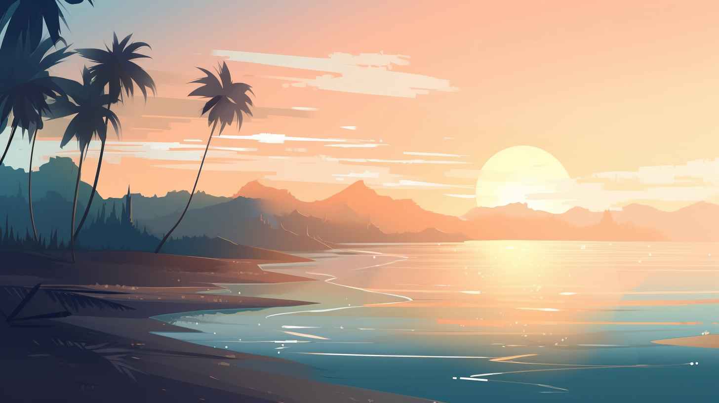 Coastal Serenity Vector Artwork – Prompt Library