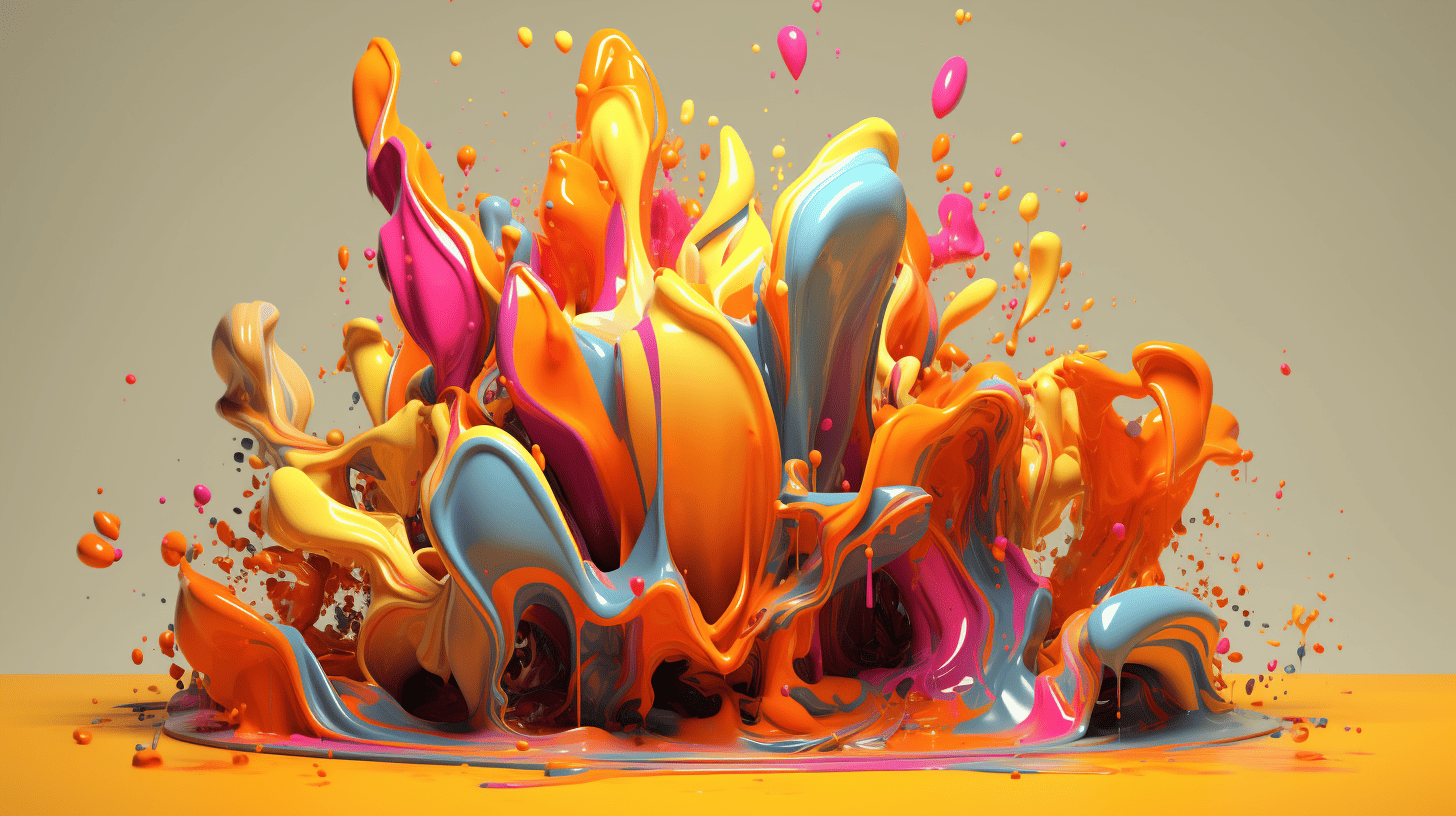 Colorful 3D Abstract Splash Art – Prompt Library