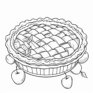 Cute Apple Pie Coloring Page – Prompt Library