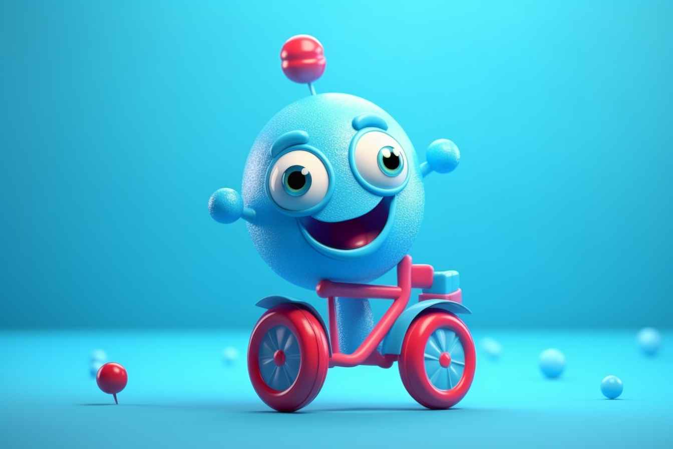 Cute Pixar Cycle Illustration – Prompt Library