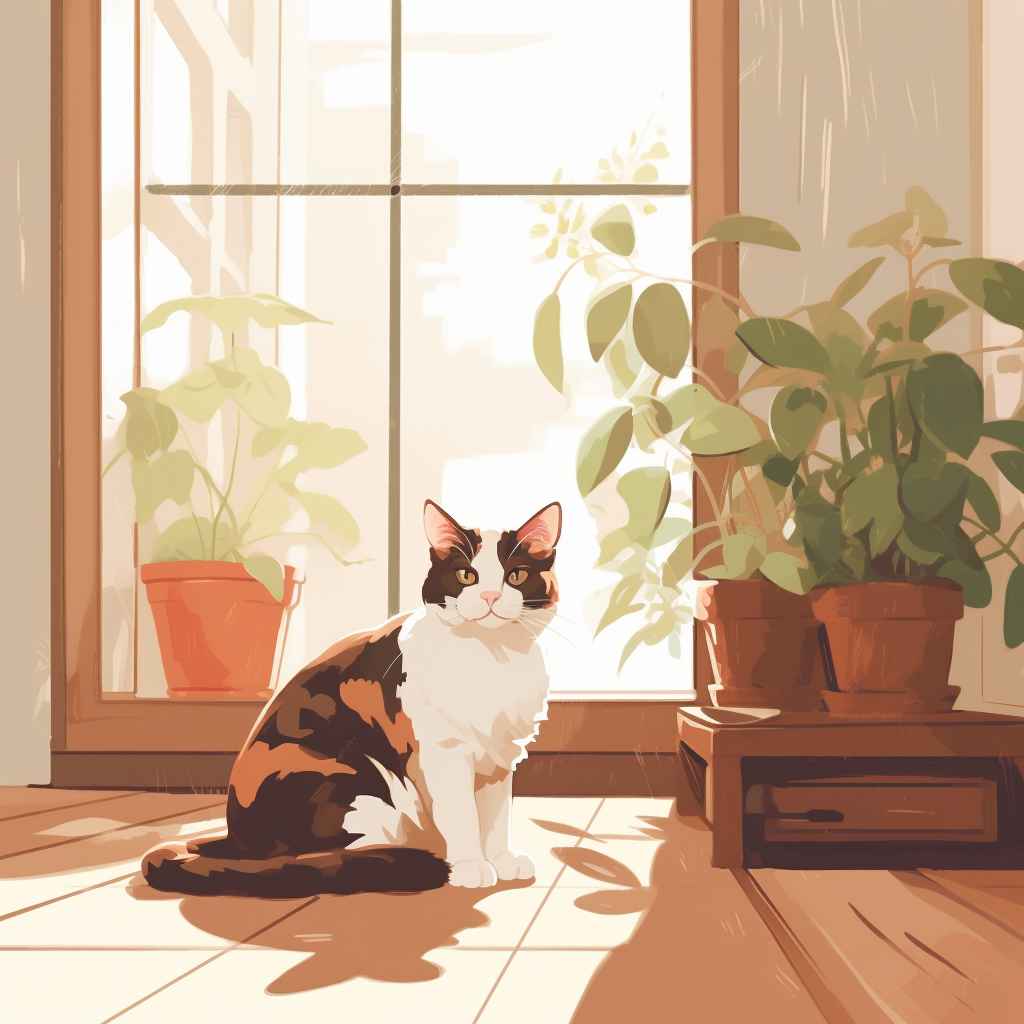 Midjourney Prompt: Enchanting Calico Cat Vector Art - Prompt Library