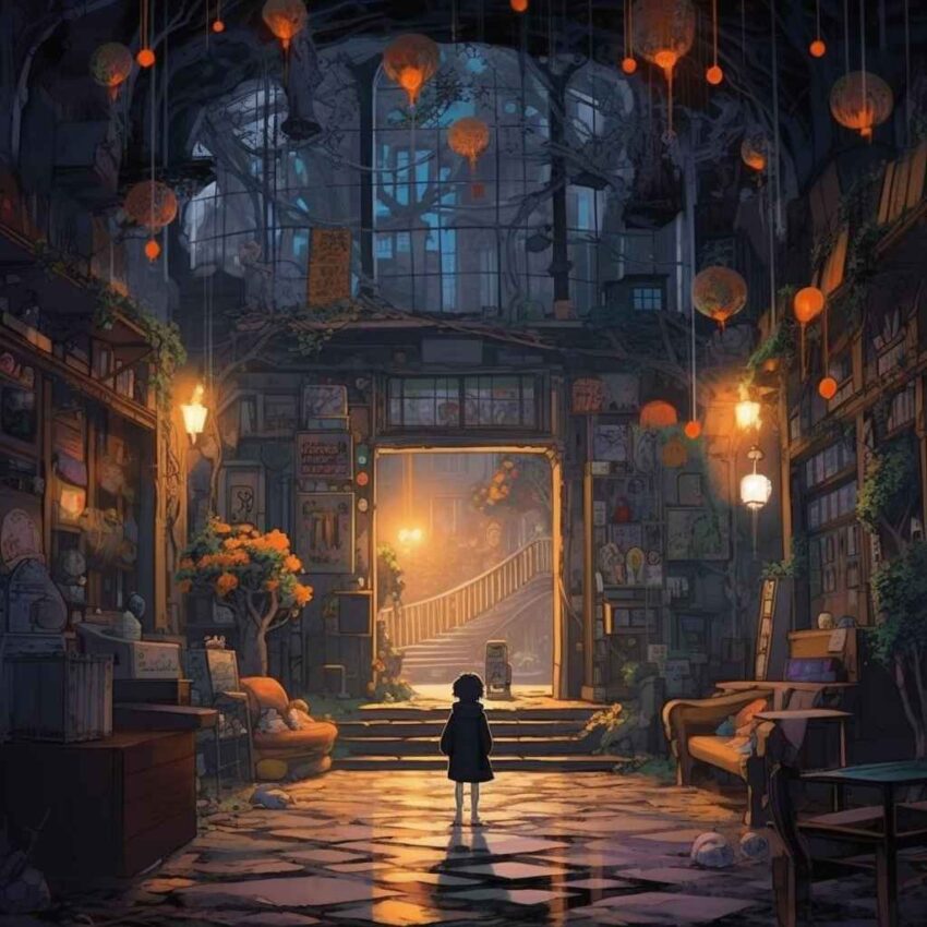 Ghibli-Fantasy Architecture Spooky Anime – Prompt Library