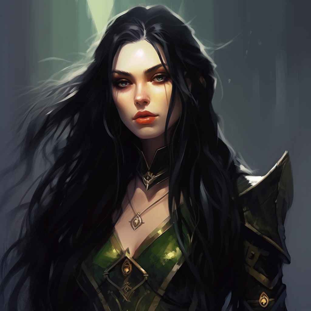 Midjourney Prompt: Glowing Green-Eyed Elf Rogue - Prompt Library