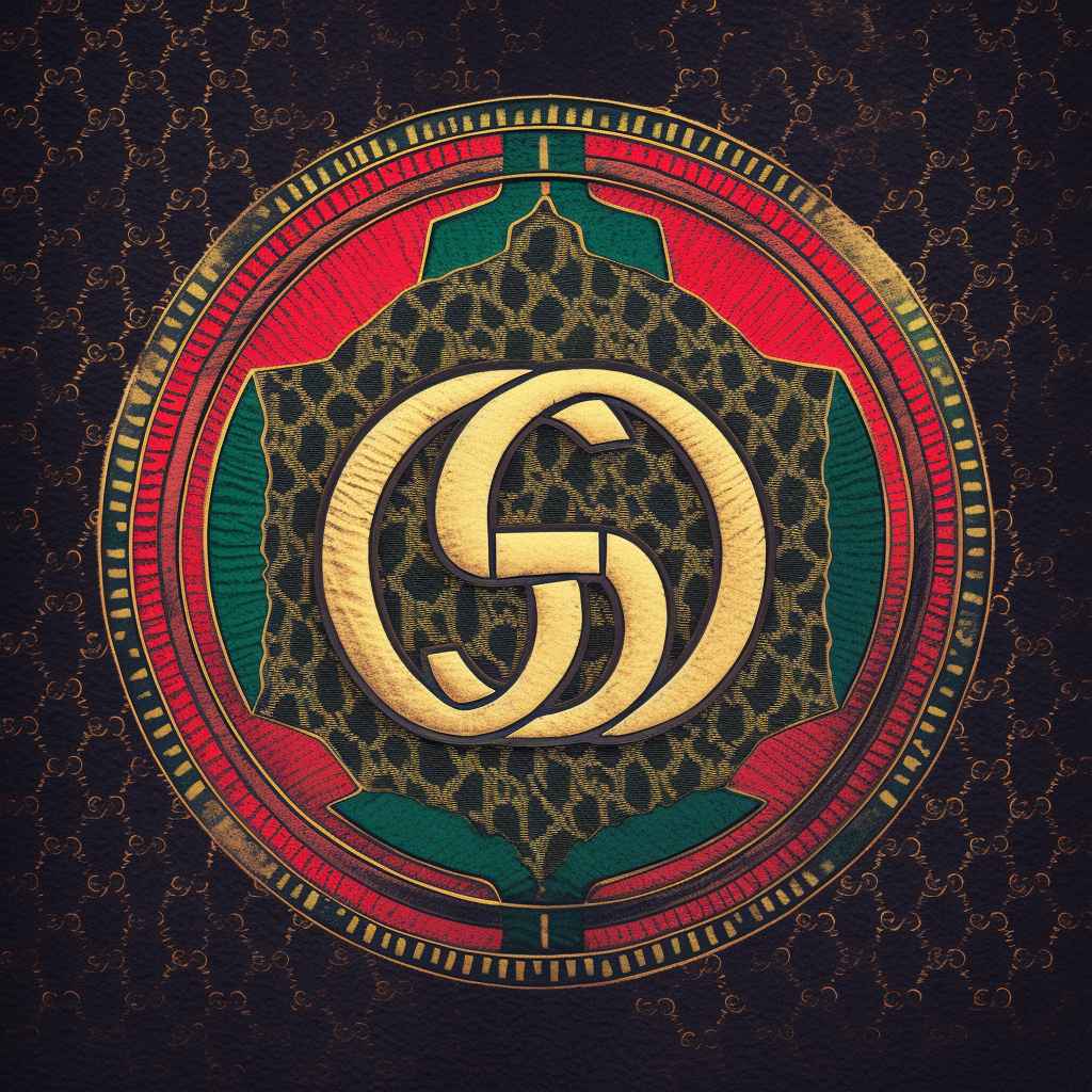 A GUCCI branded christmas tree with the GG logo as the, Midjourney