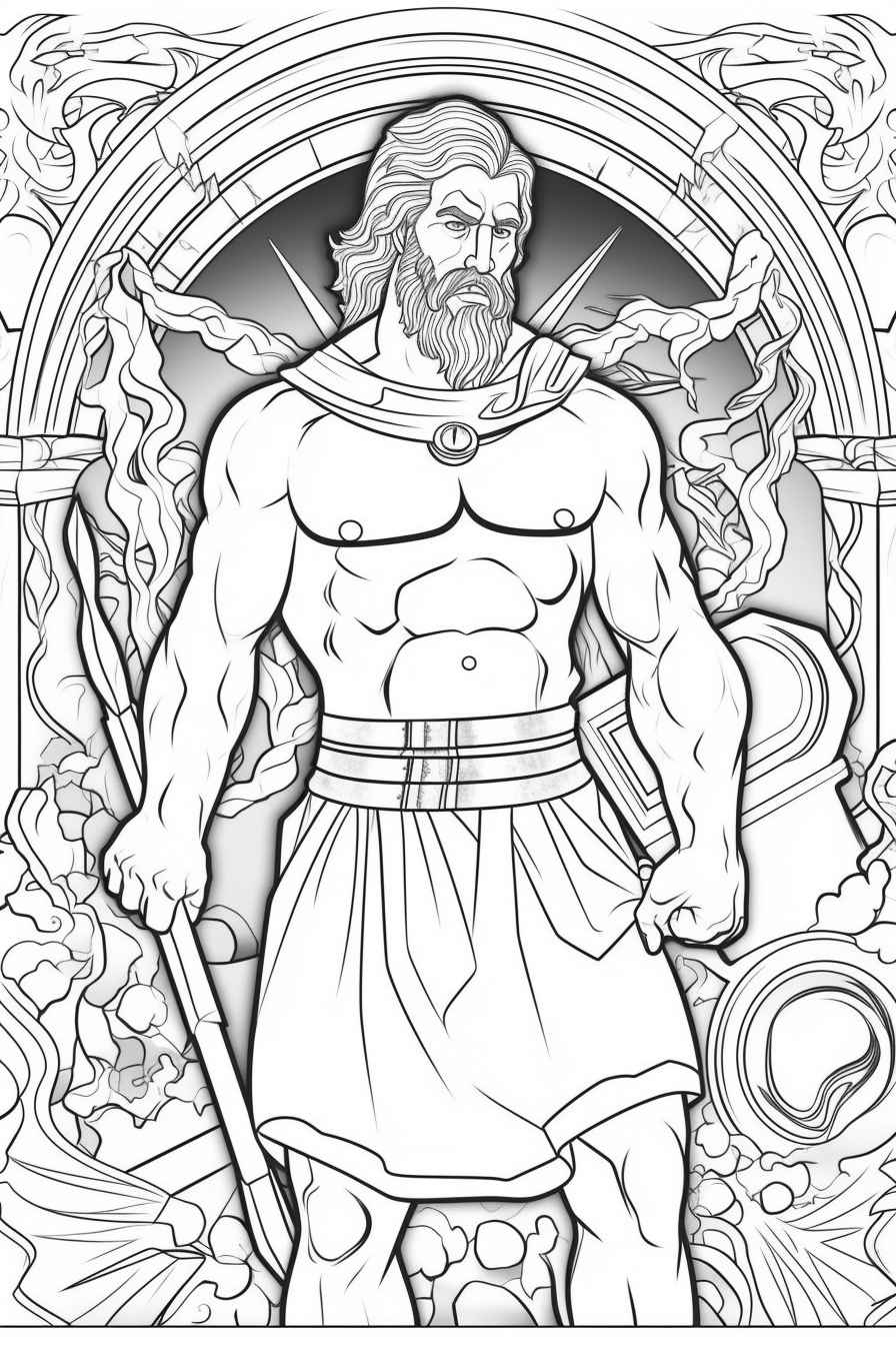 Hephaestus Coloring Page – Prompt Library