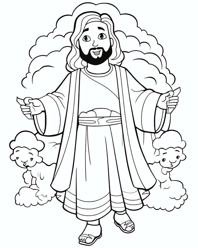 Jesus Cartoon Apostles Coloring Page – Prompt Library