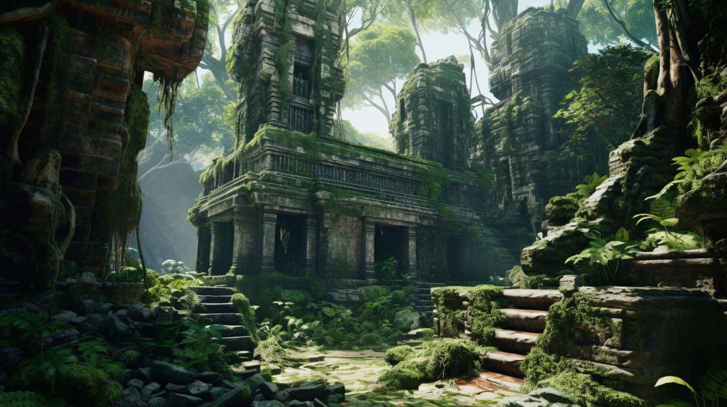 Jungle Tomb Raider Backdrop – Prompt Library