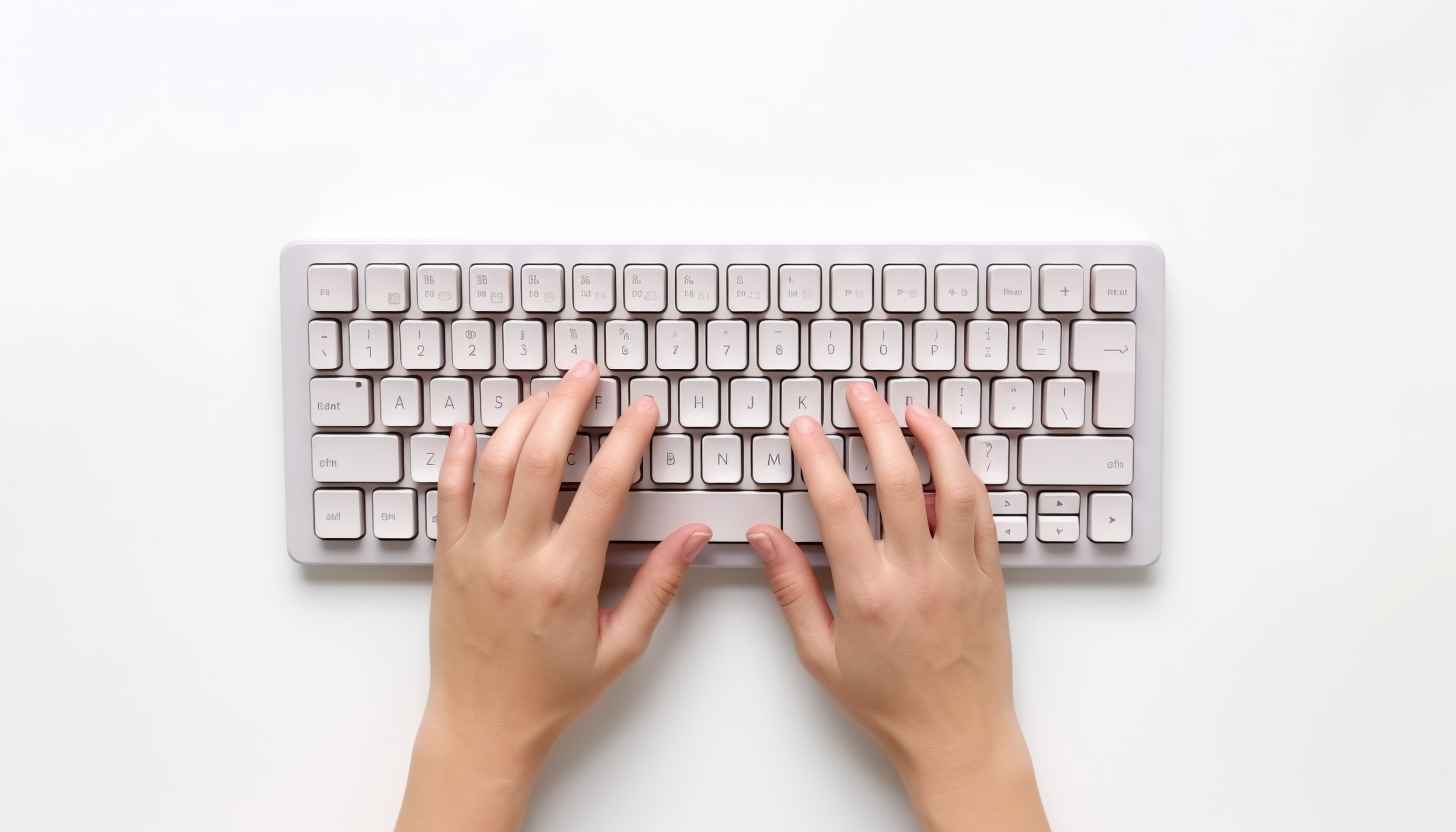 Keyboard Female Top View – Prompt Library