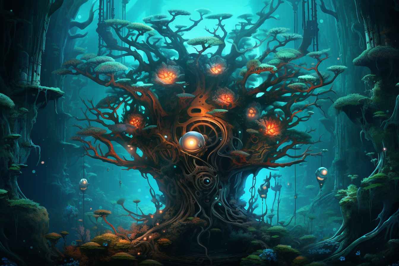 Marine Tree Fusion Wallpaper – Prompt Library