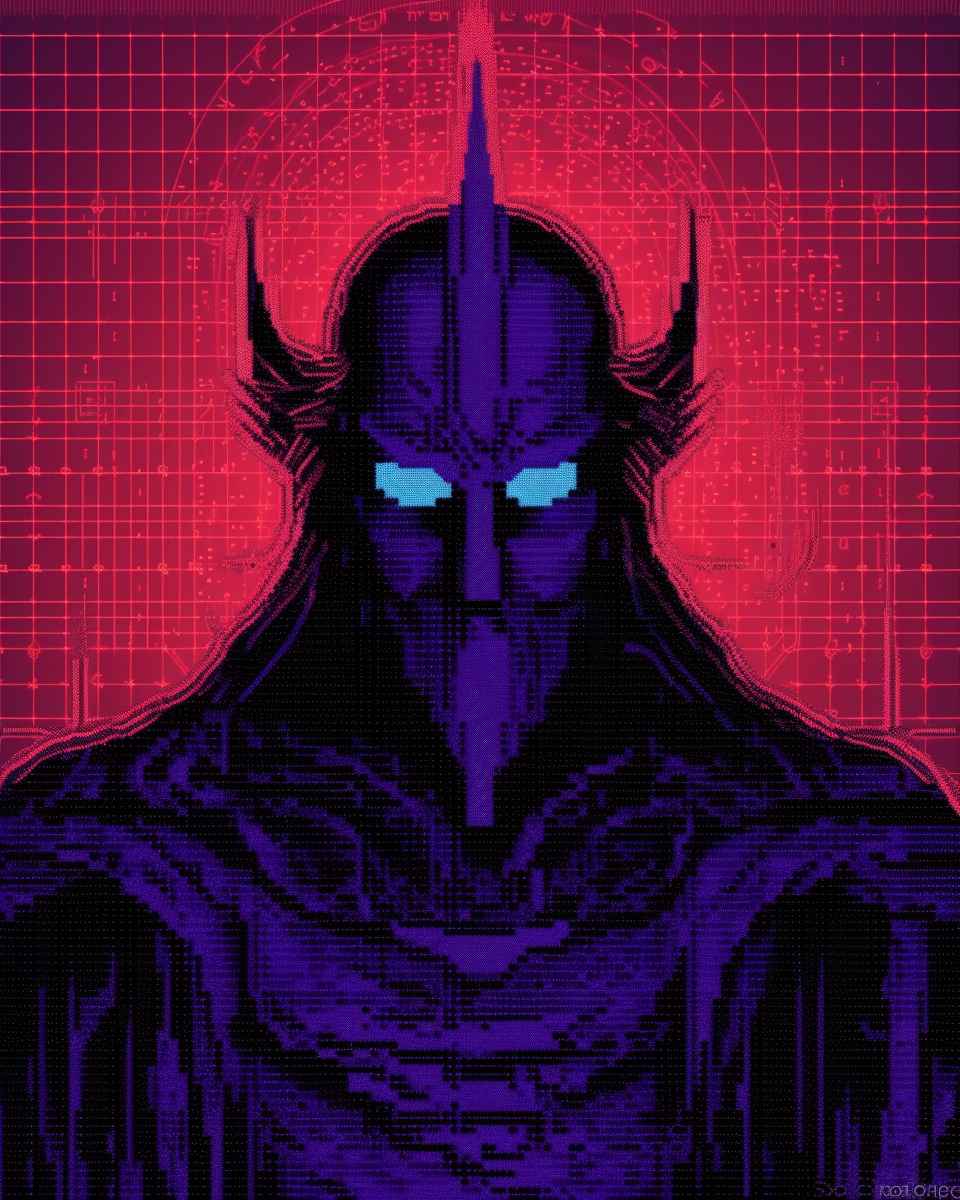 midjourney-prompt-morgoth-in-vaporwave-ascii-prompt-library