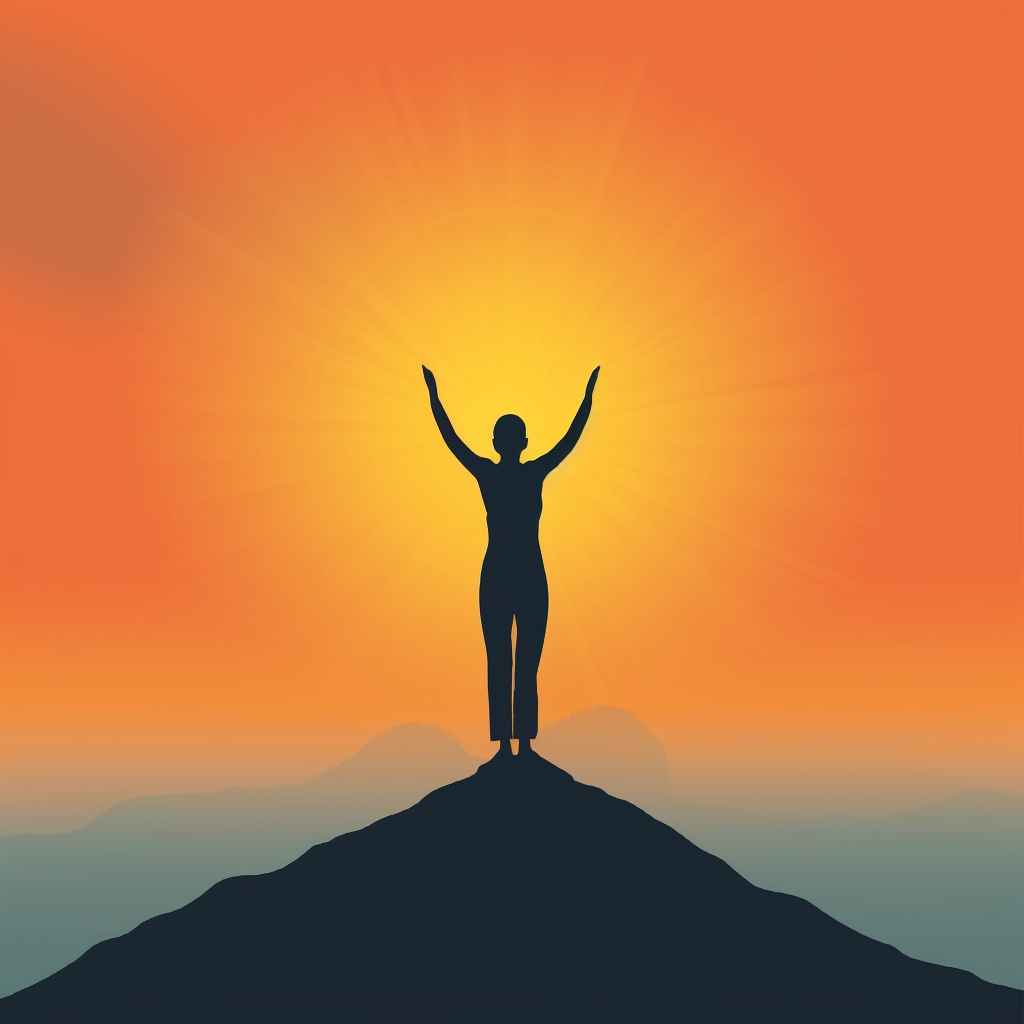 Mountain With Prayer Hands Pose Yoga Workout Silhouette On The White  Background. Vector Illustration Royalty Free SVG, Cliparts, Vectors, and  Stock Illustration. Image 163866390.