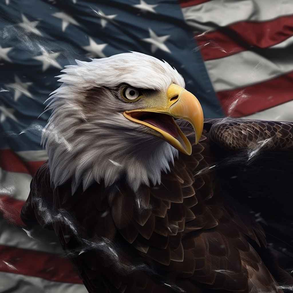 Midjourney Prompt: Realistic American Flag with Eagle - Prompt Library