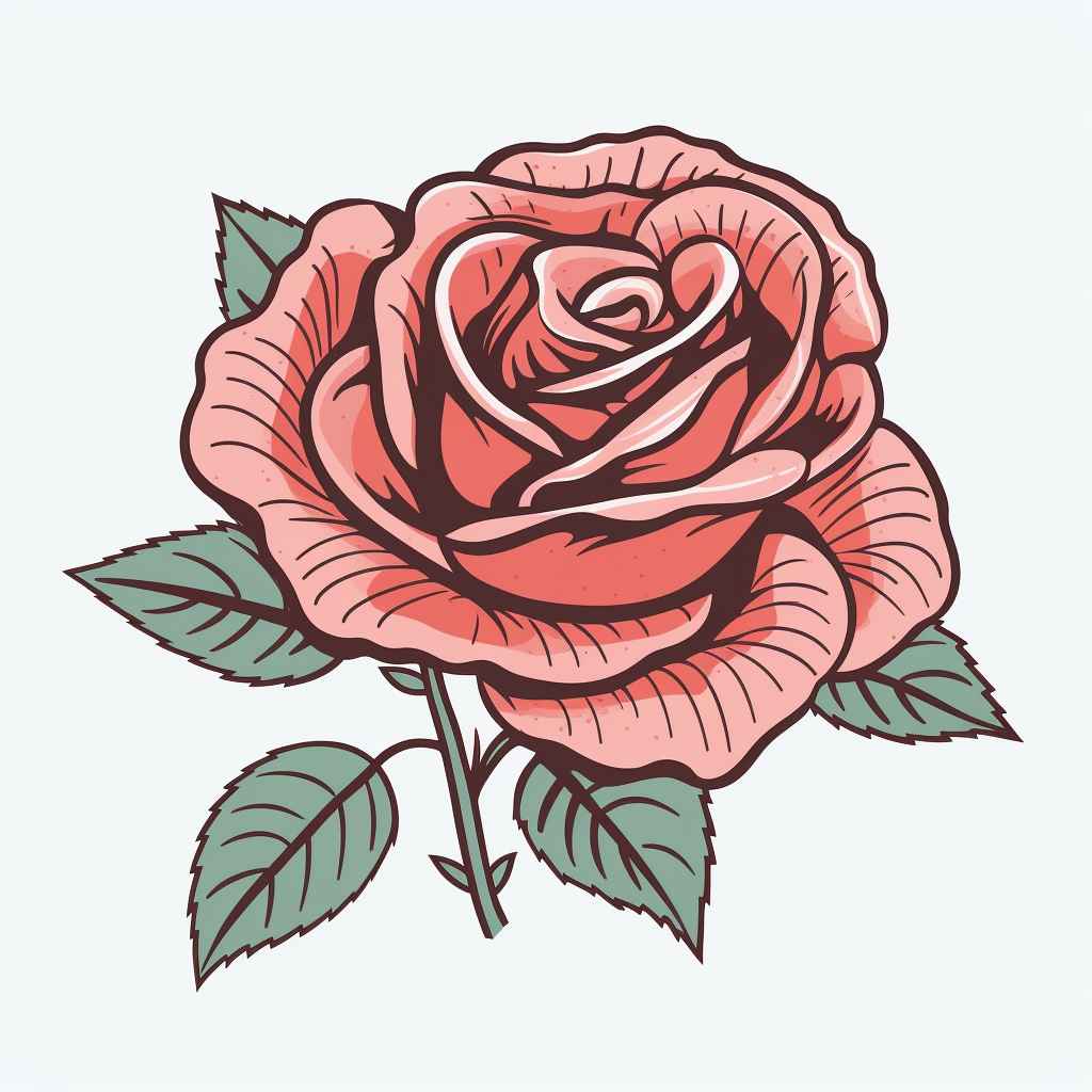 Midjourney Prompt: Simple Rose SVG Cut File - Prompt Library