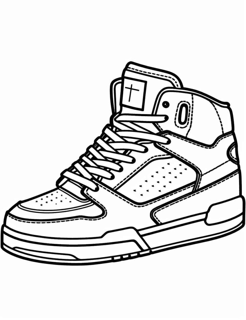 Sneaker Coloring Page – Prompt Library