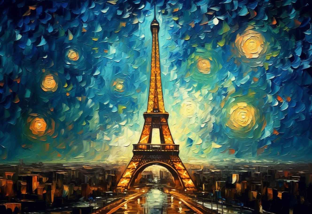 Starry Eiffel Tower in Paris – Prompt Library