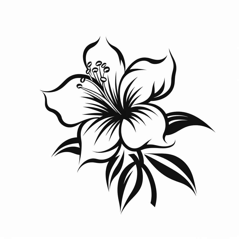 Midjourney Prompt: Tropical Flower Mascot Silhouette - Prompt Library