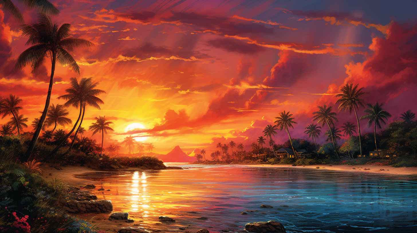 Tropical Sunset Cinematic Capture – Prompt Library