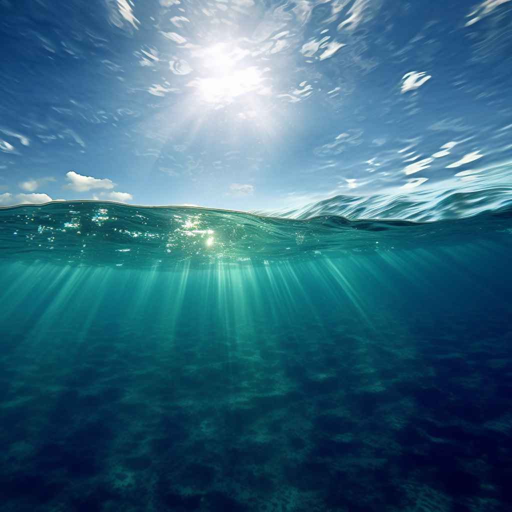 Midjourney Prompt: Underwater Sunlit Ocean - Prompt Library