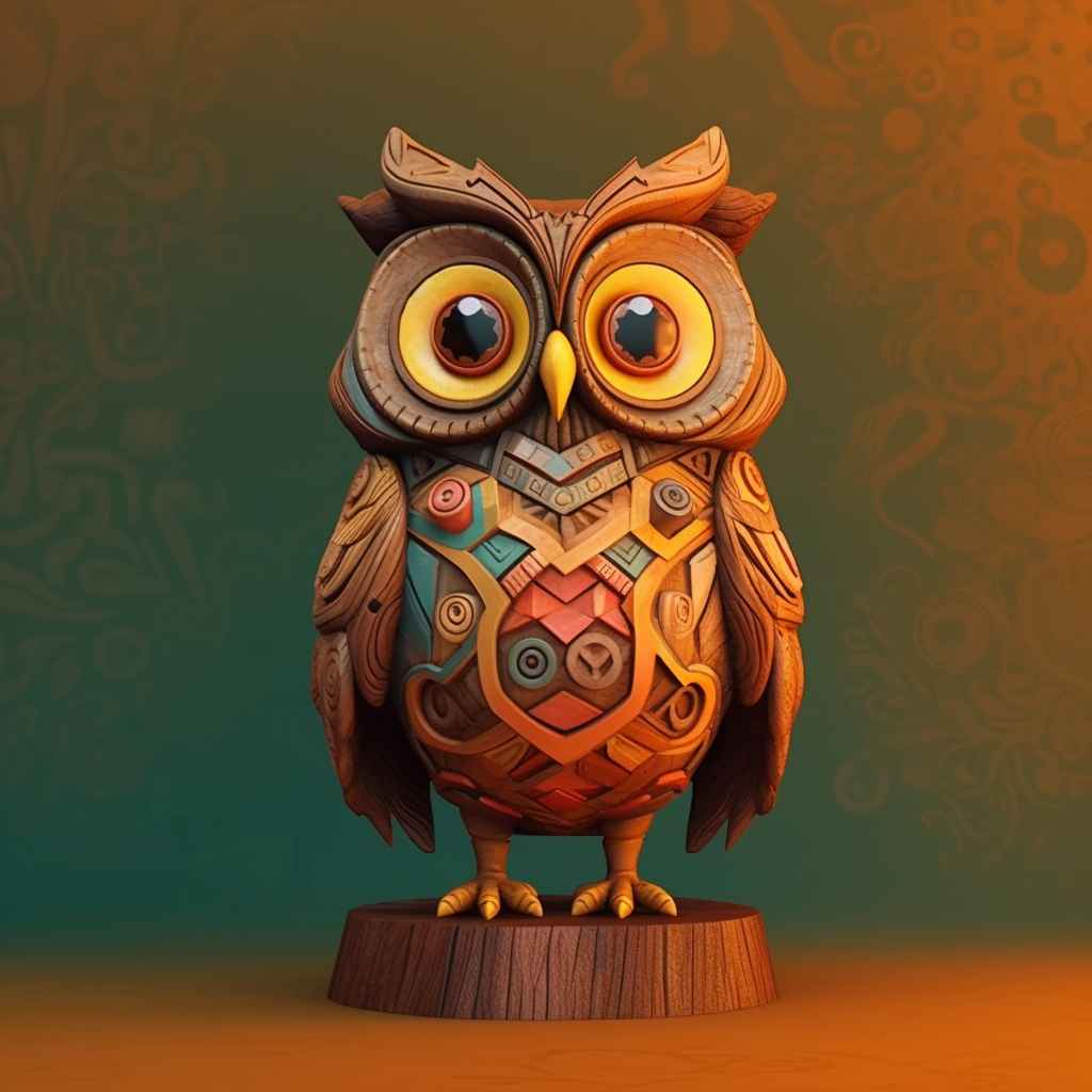 Making a wood carving of an owl in MidJourney - Prompt Hero.Ai