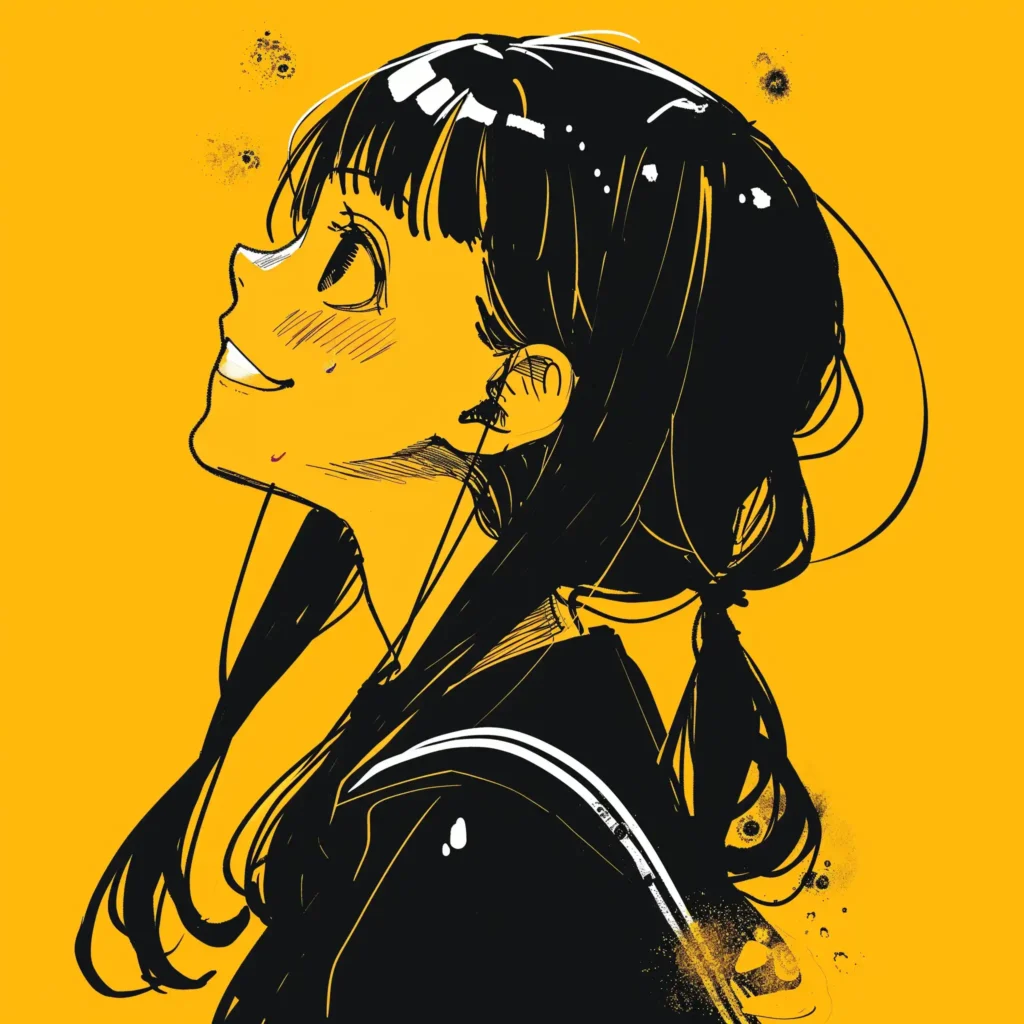 Black Manga Girl Smiling – Prompt Library