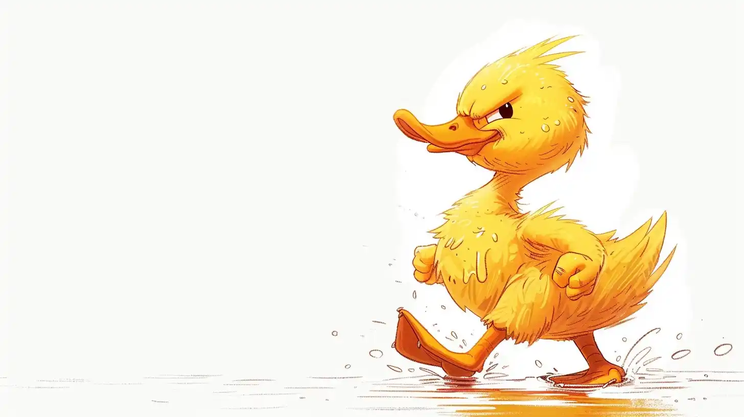 Midjourney Prompt: Clean Yellow Duck Cartoon - Prompt Library