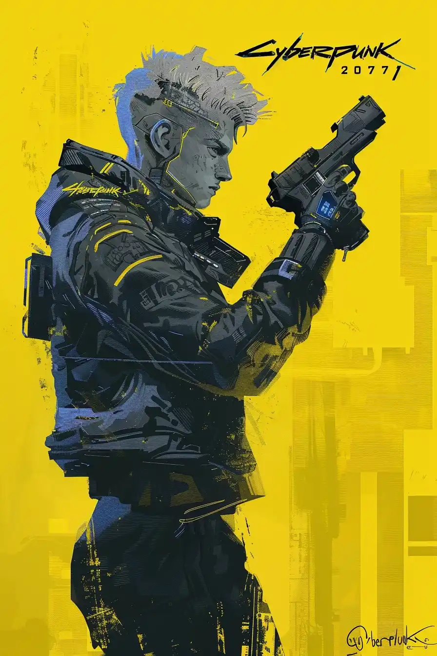 Midjourney Prompt: Cyberpunk 2077 Poster Art - Prompt Library