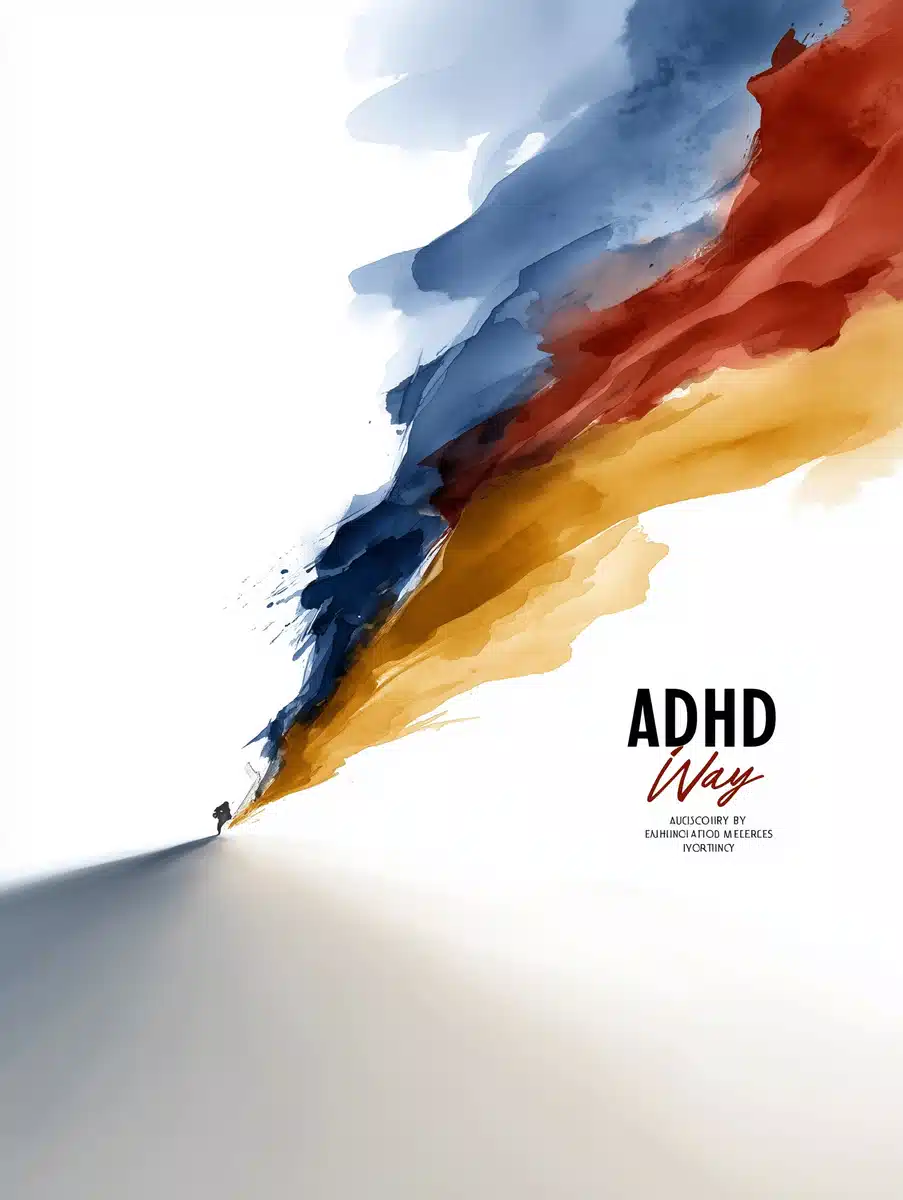 Bold Abstract ADHD Cover — Logo & Typography Midjourney prompt example image