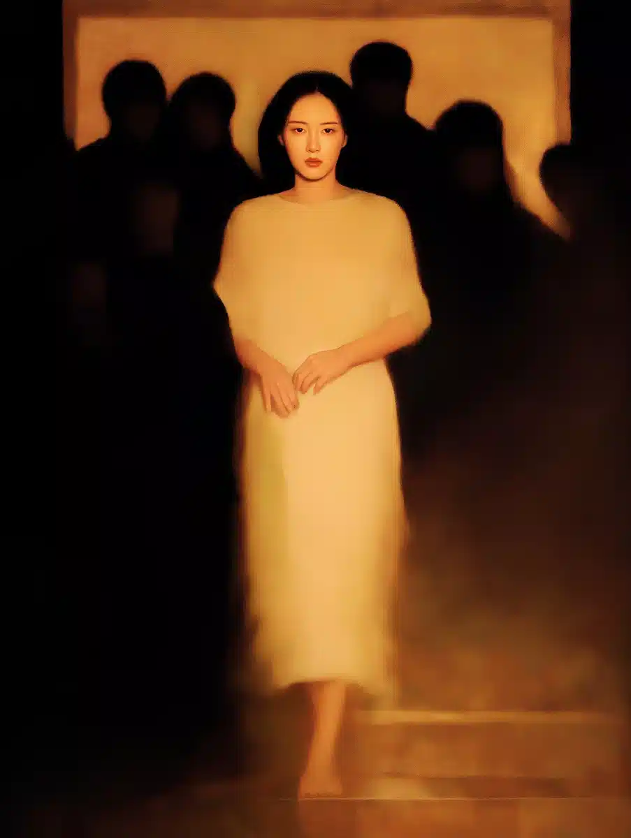 Chiaroscuro Woman In Shadows — Architecture & Interiors Midjourney prompt example image