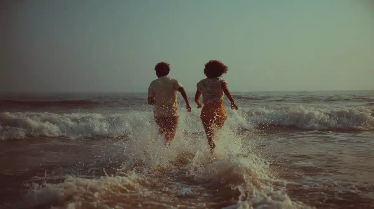 Cinematic Couple At Sunset — Midjourney example image