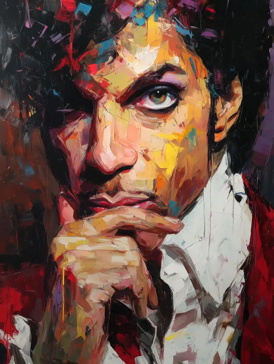 Colorful Portrait Of Prince — Portrait Midjourney prompt example image