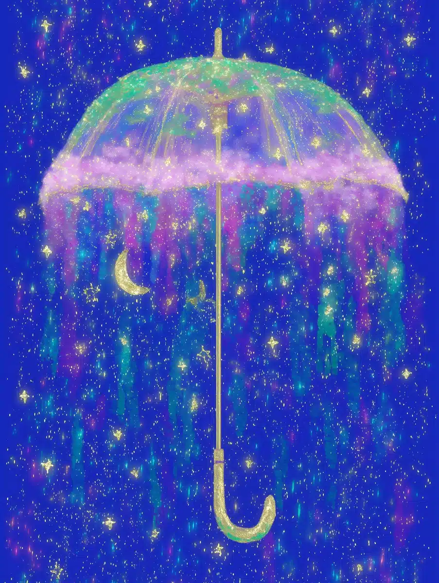 Generated result for Cosmic Umbrella Fantasy Illustration