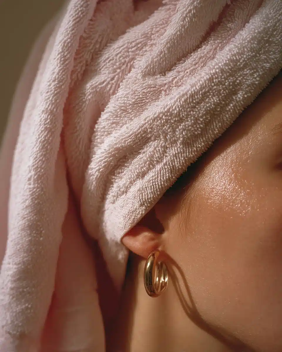 Faceless Woman In Towel — Portrait Midjourney prompt example image