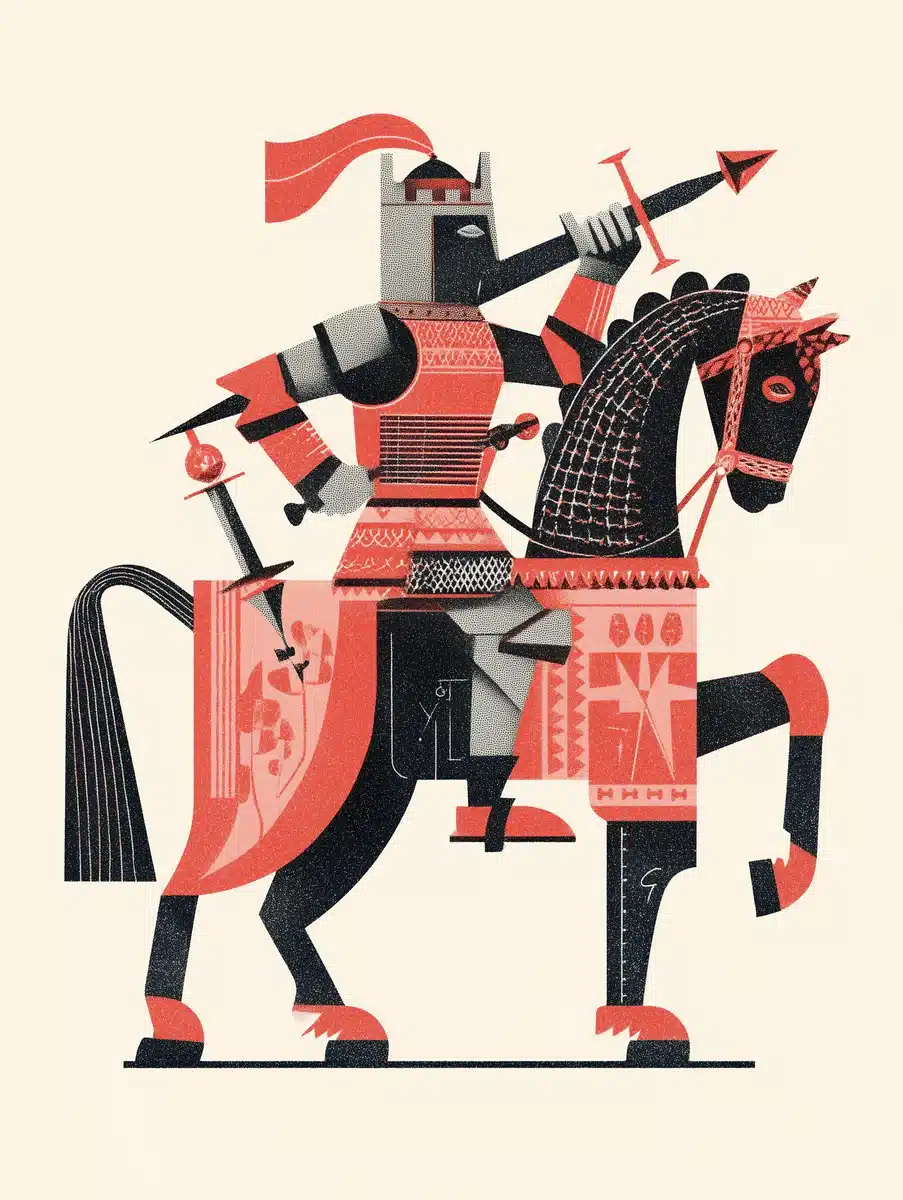 Medieval Knight On Horse — Sci-Fi & Fantasy Midjourney prompt example image