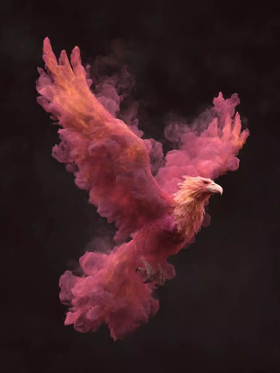 Phoenix Rising Digital Painting — Sci-Fi & Fantasy Midjourney prompt example image