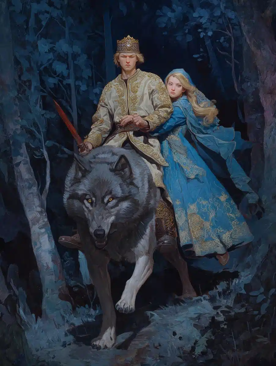 Slavic Mythology Oil Painting — Sci-Fi & Fantasy Midjourney prompt example image
