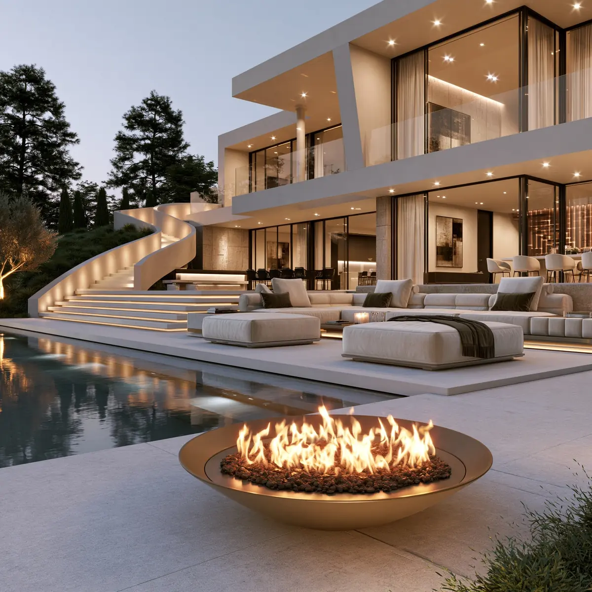 Midjourney Prompt: Luxury Villa Modern Terrace - Prompt Library